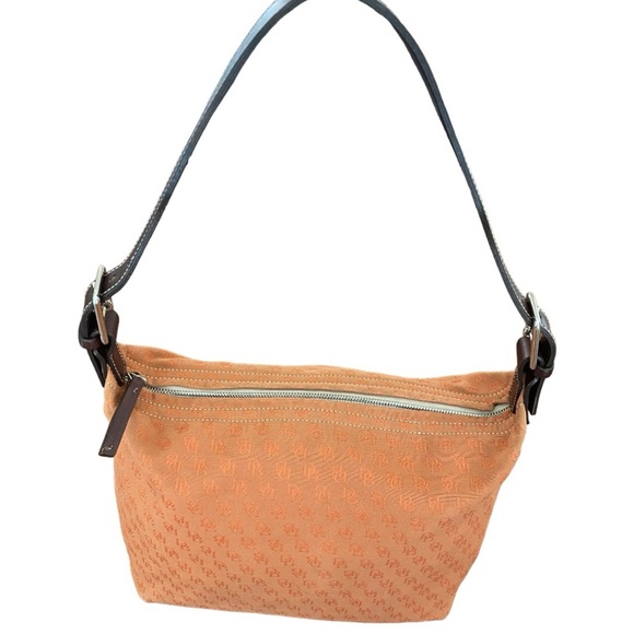 Dooney & Bourke Canvas Signature Hobo bag in burnt orange - Picture 9 of 9